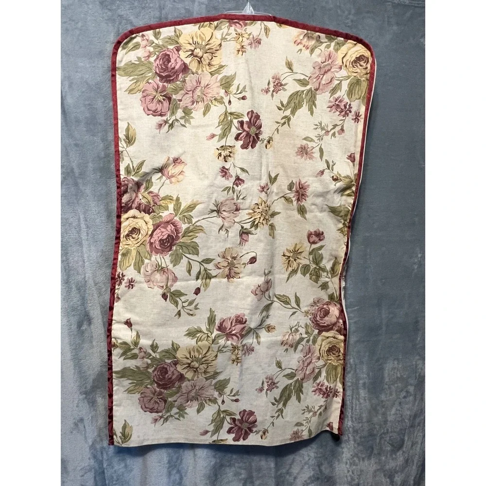 Retired Brighton Floral Hanging Garment Travel Bag Cottagecore 22x36 Organizer